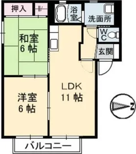 セトゥール・イン・イースト A棟【201号室】の間取り