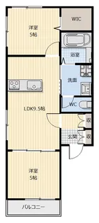 リブスタイル V D棟【202号室】の間取り