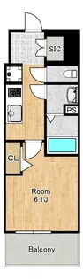 メルディア大正D.C.【12階】の間取り