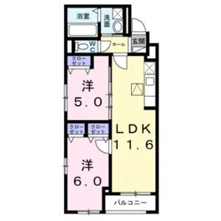 ヒカルサ大阪南恩加島【1階】の間取り