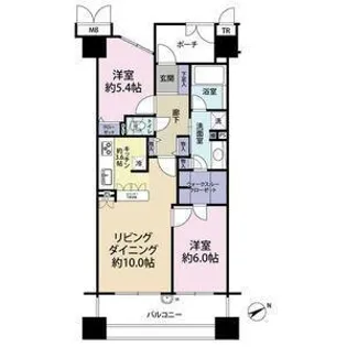 キングスクエアヴァルジア大阪【4階】の間取り