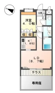 アクアマリンK【1階】の間取り