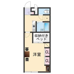 レオパレス栄谷【1階】の間取り