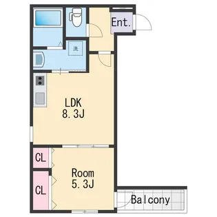 フジパレス東釘貫丁【3階】の間取り