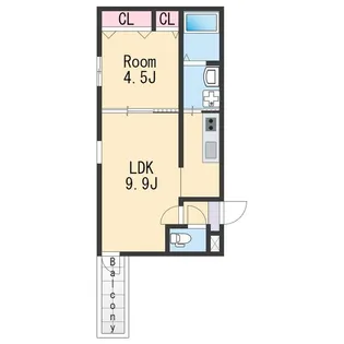 フジパレス和歌山駅南Ⅲ番館【2階】の間取り