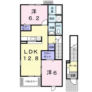 フラワーリング【2階】の間取り