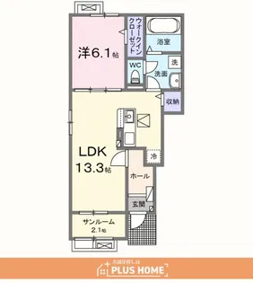 リヴェール西庄Ⅰ【1階】の間取り