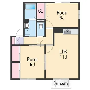 プレミール八幡前【1階】の間取り