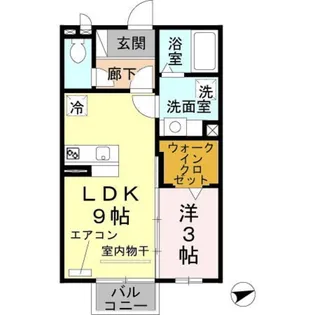 グラミール中之島【2階】の間取り