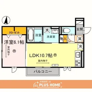 カルム アビタシオン北出島【1階】の間取り