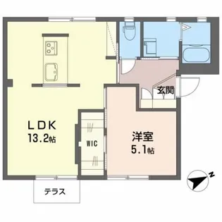 フォーレス有本【1階】の間取り