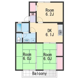 ファミール前島Ⅱ【2階】の間取り