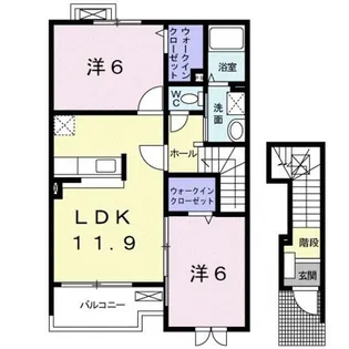 クレメントC【2階】の間取り