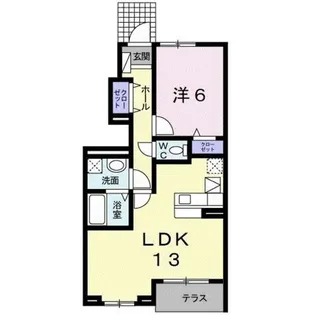 1LDKの間取り画像