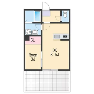 エクストリーム西小二里【1階】の間取り