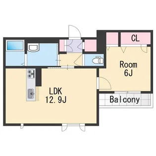べレオクシモト【3階】の間取り