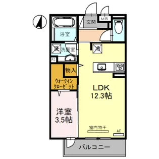 ラ・グリシーヌ【3階】の間取り