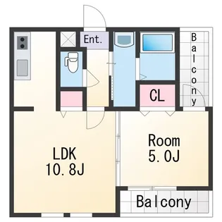 フジパレス黒田Ⅰ番館【3階】の間取り