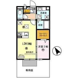 フィオーレ野崎Ⅱ【1階】の間取り