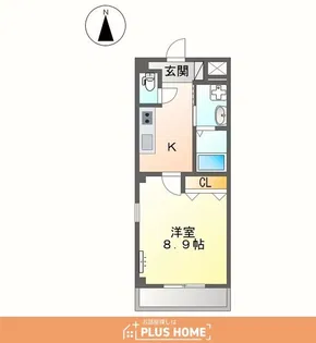 フルハウス黒田Ⅰ【3階】の間取り