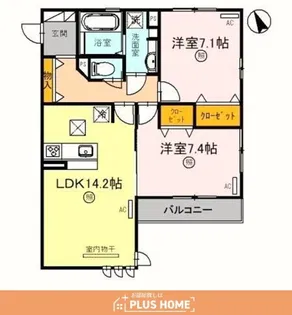 ミル・クレール和歌浦シーサイドヴィラ【1階】の間取り