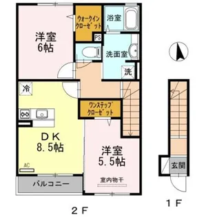 ミル・クレール【2階】の間取り