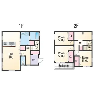 和歌山県和歌山市東高松2丁目【テラスハウス】の間取り
