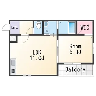 1LDKの間取り画像