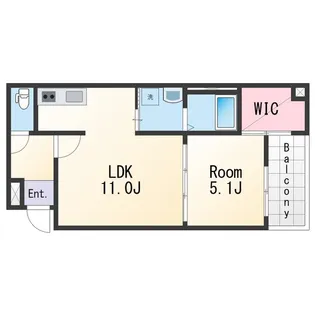 1LDKの間取り画像