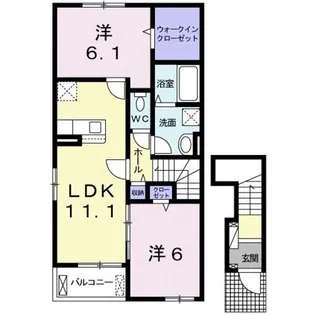 グローリーメゾン【2階】の間取り