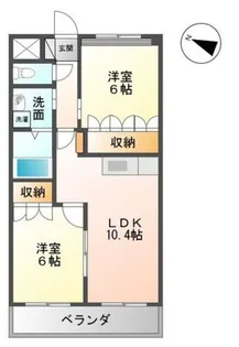 コート・ヴィラージュB【1階】の間取り