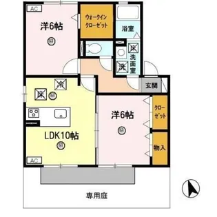 カーサ ロッソ【1階】の間取り