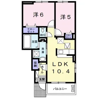 シャンティ Ⅱ【1階】の間取り