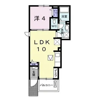 レジデンス スプリング【1階】の間取り