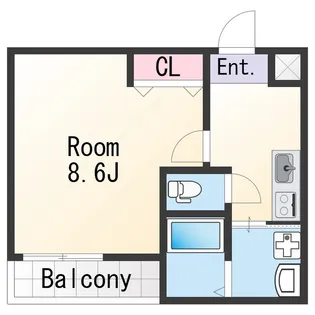 フジパレス和歌山黒田Ⅲ番館【3階】の間取り