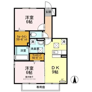 サンシャイン B棟【1階】の間取り