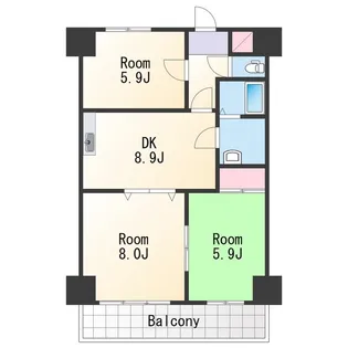 エレナ和歌浦【2階】の間取り