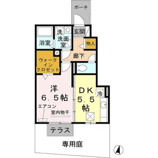 1DKの間取り画像