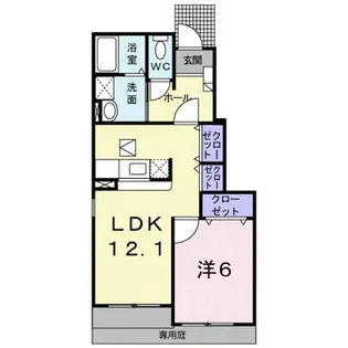 ブランシュール Ⅱ【1階】の間取り