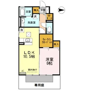 D−room東高松【1階】の間取り