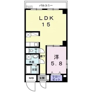 U−Buil十二番丁 Ⅱ【4階】の間取り