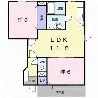 アウローラ Ⅱ【1階】の間取り