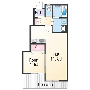 ハイツCL【1階】の間取り
