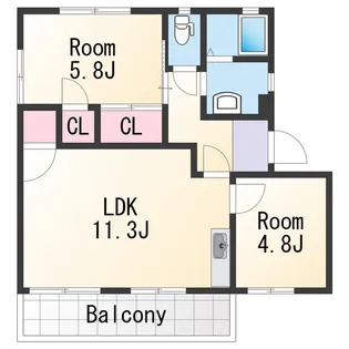 フレグランス松江【1階】の間取り