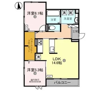 D−ROOM和歌山四番丁【3階】の間取り