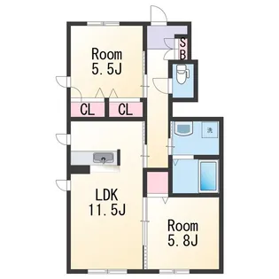 シャーメゾン陽【1階】の間取り