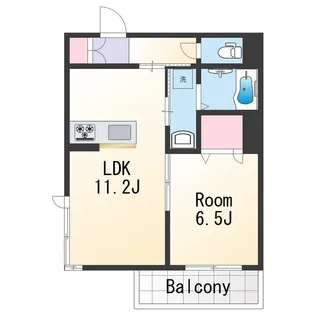 BEREO吹屋町【2階】の間取り