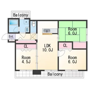 メゾンクロダ壱番館【3階】の間取り