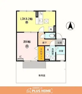 ララコート紀三井寺【1階】の間取り
