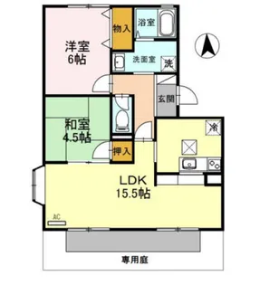 2LDKの間取り画像